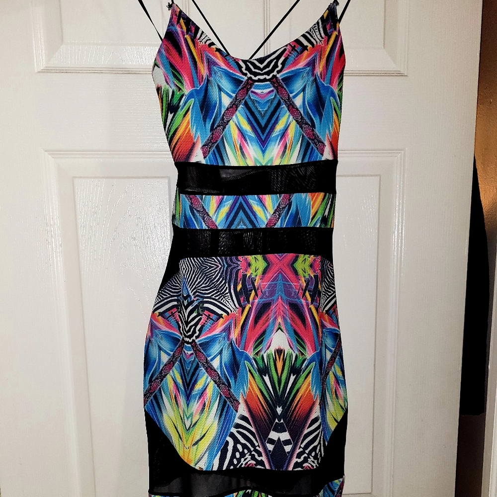 Multi colored midi dress